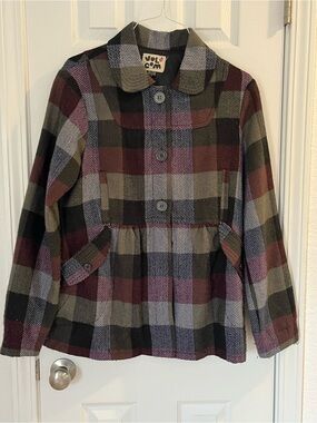 Volcom plaid peacoat jacket